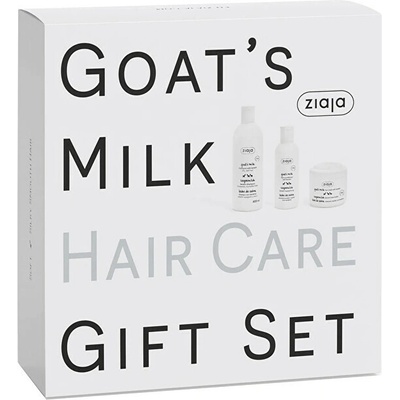 Ziaja Goat's Milk posilujúca maska pre suché a poškodené vlasy 200 ml + posilňujúci šampón pre suché a poškodené vlasy 400 ml + posilňujúci kondicionér pre suché a poškodené vlasy 200 ml kozmetická sa