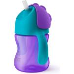 Philips чаша със сламка и с дръжки 200 мл - 9м+, лилава