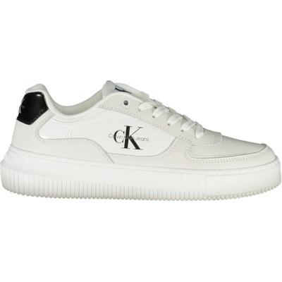 Calvin Klein Jeans Sneakersy Chunky Cupsole Low Lth Ml Meta YW0YW01410 biela