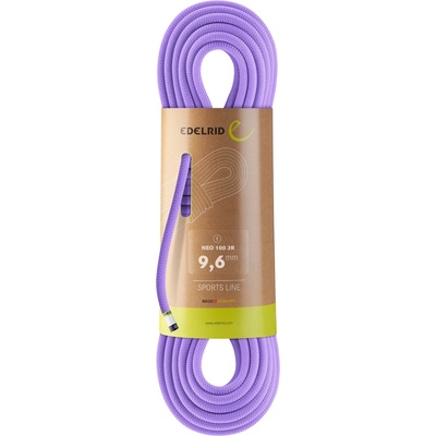 Edelrid Единично въже Edelrid Neo 100 3R 9, 6 Single rope - Lavender - размер 70 m (308-0401-0113)