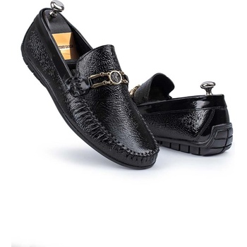 Alexander garcia Мъжки мокасини от естествена кожа - Черни 20230321070 (371111_Черно)