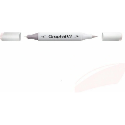 Lihová fixa GRAPH'IT oboustranná Brush & Fine, Porcelain