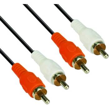 VCOM Кабел VCom CV022, 2x RCA Chinch(м) към 2x RCA Chinch(м), 3m, черен (1485)