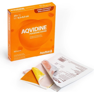 Aqvidine Povidone Iodine 9,5 x 9,5 cm 25 ks