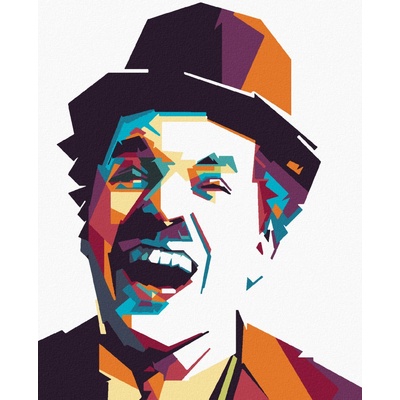 Zuty Malování podle čísel BAREVNÝ CHARLIE CHAPLIN