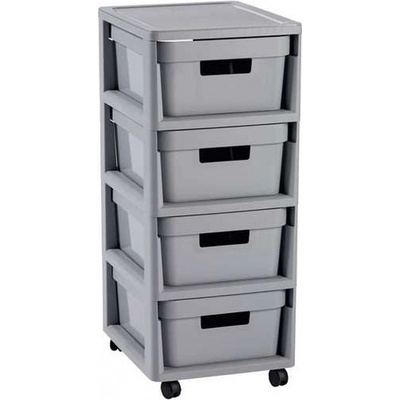 CURVER INFINITY 4x11L Zásuvky 36 x 30 x 69 cm sivé 04355-099