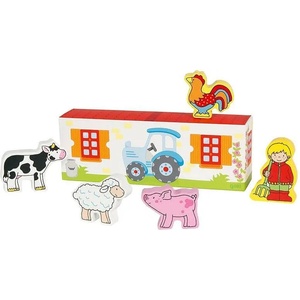Goki Комплект дървени фигурки Goki - Малката ферма на Фиете (53799)