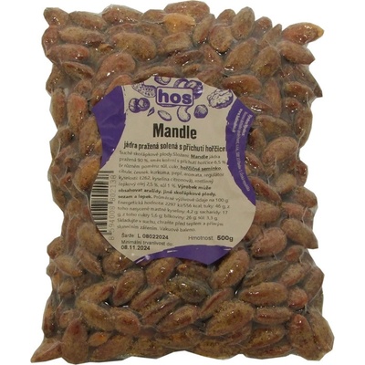 HOS Mandle pražené solené s příchutí hořčice 500 g