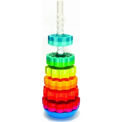 Fat Brain Toys Točiaca sa veža pre bábätká Piramida SpinAgain