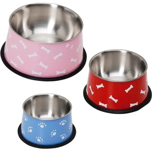 Camon Stainless steel bowl - цветна метална купа за кучета с дълги уши 1500 мл, червена , синя , розова 1бр