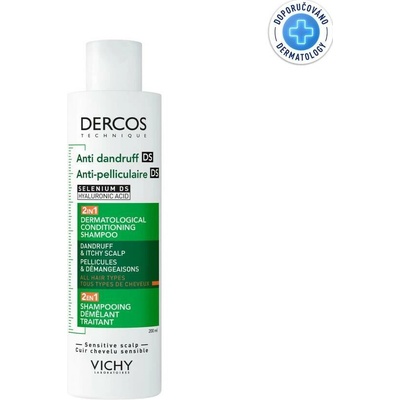 VICHY Dercos 2 v 1 Šampon a kondicionér proti lupům 200 ml