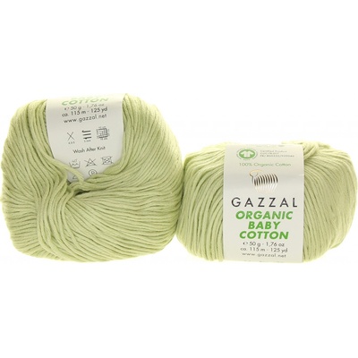 Gazzal Organic Baby Cotton 448 zelenkavá