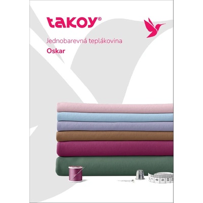 Takoy Vzorník - Jednobarevná teplákovina Oskar