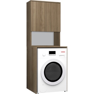 TopMebel Шкаф за пералня TopMebel от меламин в цвят орех 65x60x178см