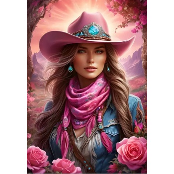 Bluebird Puzzle - Puzzle Pink Cowgirl - 1 000 piese