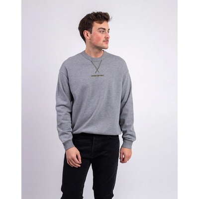 One Of XX Grey Melange Embroidered Crewneck Grey Melange