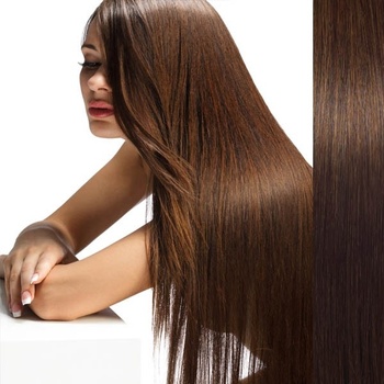 Světové zboží Clip in vlasy 100% lidské – Remy 125 g pás vlasů 6 středně hnědá 6 (hnědá)