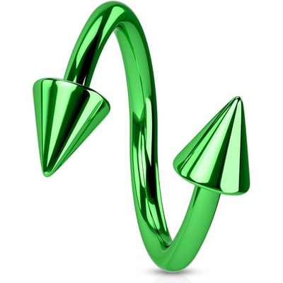 Šperky4U piercing spirála světle zelená SP1002G-1210