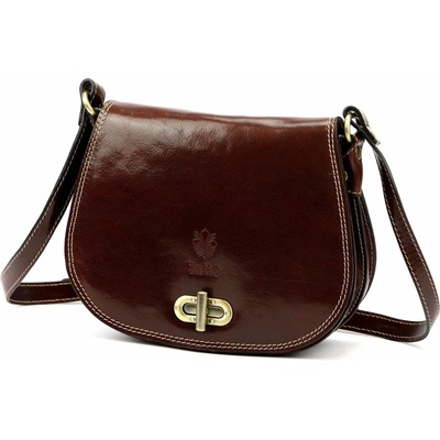 Dámska kožená crossbody kabelka hnedá Florence 59
