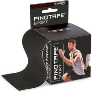 PINO PINOTAPE® Sport, XL, за чувствителна кожа, черна, 7, 5 см x 5 м