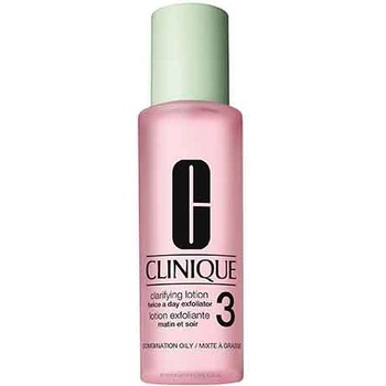 Clinique 3-Step Skin Care Clarifying Lotion 3 Twice A Day Exfoliator Combination Oily хидратиращ тоник за смесена към мазна кожа за жени 400 мл