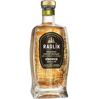 Radlík Vínovice z dubového sudu 43% 0,5 l (holá láhev)