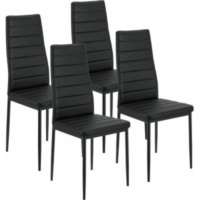 Juskys JS107300 z umělé kůže černé 4 ks