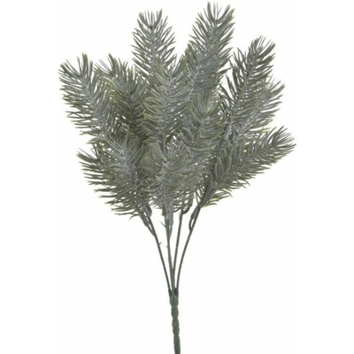 Přízdoba Větvička 35cm smrková, zelená, pudrová