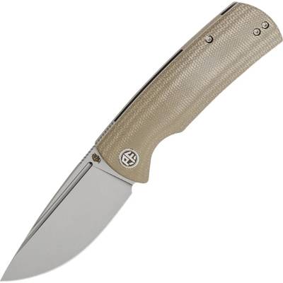 Petrified Fish PFP01Beluga Pískování K110 Khaki Micarta PFP01KAMP
