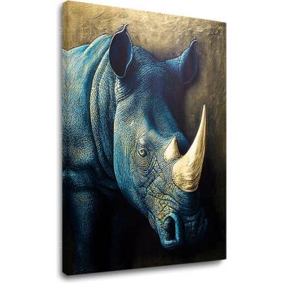 Zlatý dotyk na plátne Rhino's Armor of the Savanna - 60x50 cm
