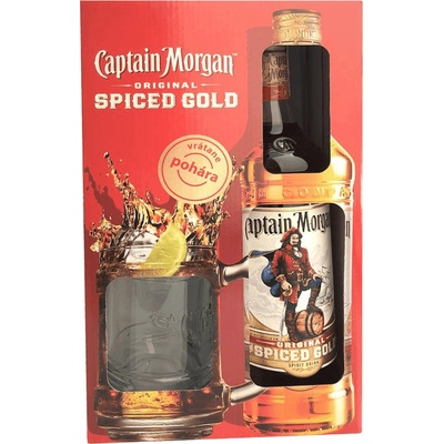 Captain Morgan Spiced Gold 35% 0,7 l (darčekové balenie 1 pohár)