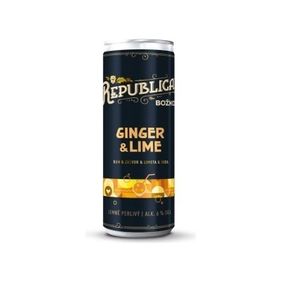 Republica Božkov ginger & lime 6% 0,25 l (plech) – Zboží Mobilmania