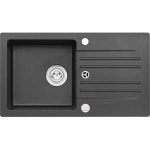 Alveus Cortina - Гранитна мивка 75x42 см, цвят „карбон 1133441 (1133441) Мивка за вграждане