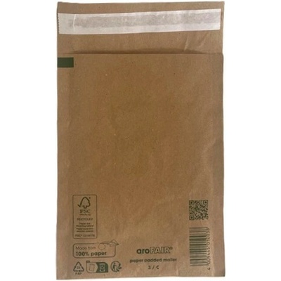 Bublinková obálka papírová 3C vnější rozměr: 170x225+50 mm