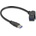 Delock USB 5 Gbps гайка за монтаж на панел тип А с кабел тип А, огънат на 45 с 30 cm кабел, черен