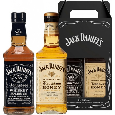 Jack Daniel's Duopack Honey 35% 0,35 l a Black 40% 0,35 l (kartón)
