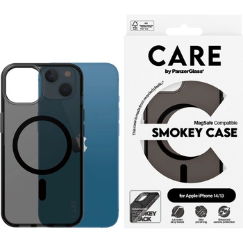 Image 1 of Panzer Гръб CARE by PanzerGlass за iPhone 14/13, Flagship, Smokey, Black MagSafe