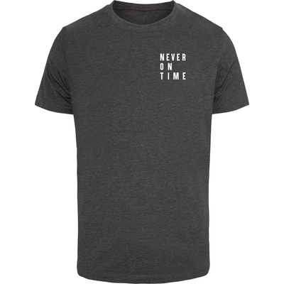 Mister Tee Тениска Never On Time Tee charcoal XXLUB-MT1144-00091 - Тъмносив, размер S