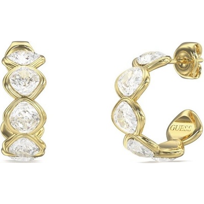 Guess Třpytivé kruhové náušnice s krystaly Mamounia JUBE05318JWYGT/U
