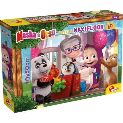 Lisciani Пъзел Lisciani - Маша и Мечока, Да се забавляваме, 60 части (LI92970)
