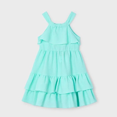 Mayoral Рокля волани в цвят аква за мини момиче Майорал