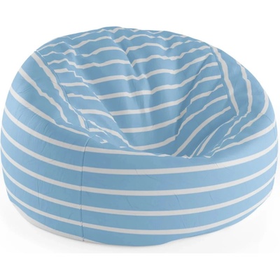 Sablio Sedací vak Cocoon Modrobílé pruhy75 x 45 x 35 cm