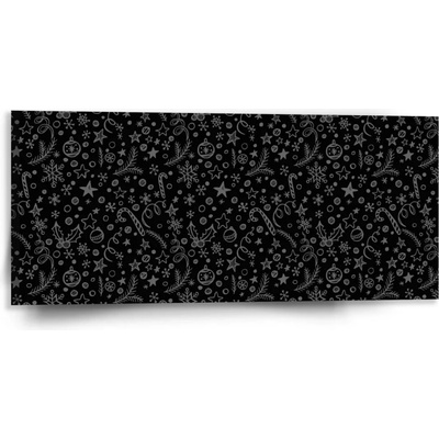 Sablio Vianočný Obraz Vianoce na čiernej - 110x50 cm