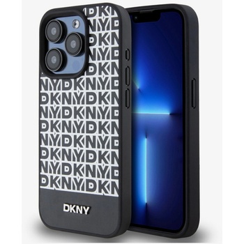 DKNY PU Кожа Повтарящ се модел на дъното Stripe MagSafe заден капак за iPhone 13 Pro Max Black DKNY DKNY | Cheren | ЖЕНИ | UNI