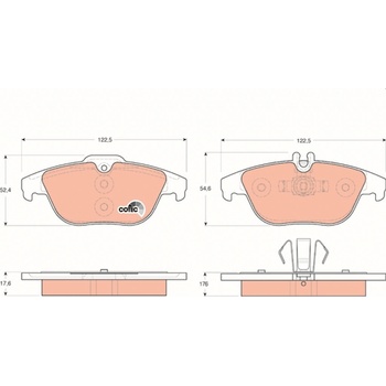 Sada brzdových platničiek kotúčovej brzdy TRW GDB1738