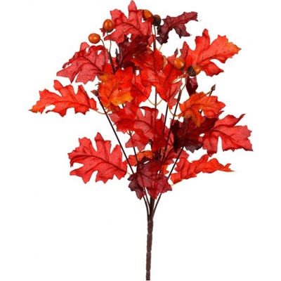 Jesenná umelá vetvička Dub červená, 40 cm