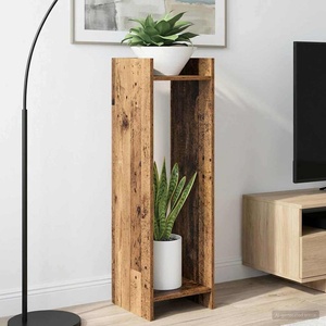 vidaXL Стойка за растения 2 бр. Старо дърво 30 x 30 x 100 см (899575)