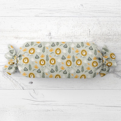 Biante vankúš valec bonbon Sandra SA-565 Levy na sivom 15x40