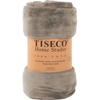 Tiseco Home Studio Покривало за легло кафяво-сиво от микроплюш 220x240 cm Plaid - Tiseco Home Studio (3229TAUPE)