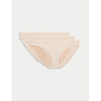Marks & Spencer Бикини Body Soft с дантела, комплект 3 бр. Marks & Spencer бежова Marks & Spencer | Bezhov | ЖЕНИ | 6